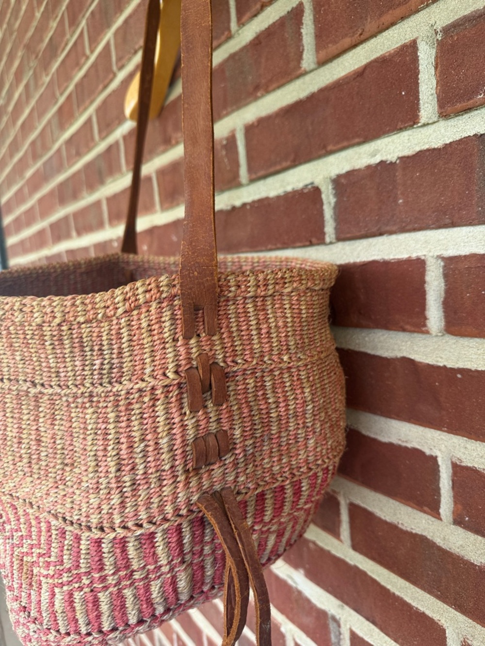 Woven Sisal Market Tote Bag Boho Kenyan Kiondo Basket Purse Eclectric Coastal - Picture 7 of 16
